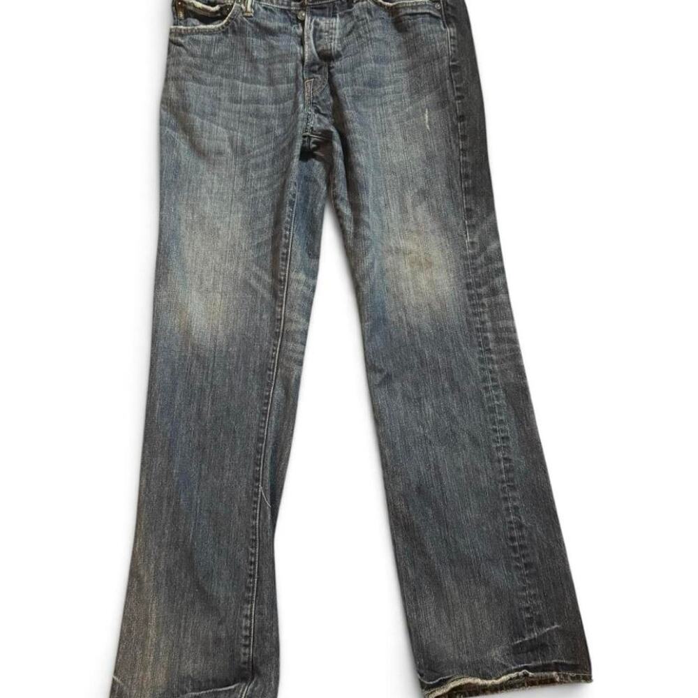 Abercrombie & Fitch Men’s Jeans 34x34 Button Fly Faded Blue Denim